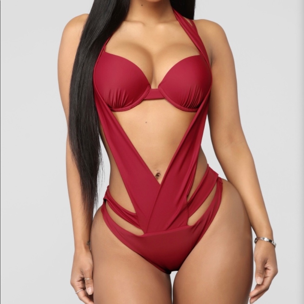 Burgundy hot Swimsuit